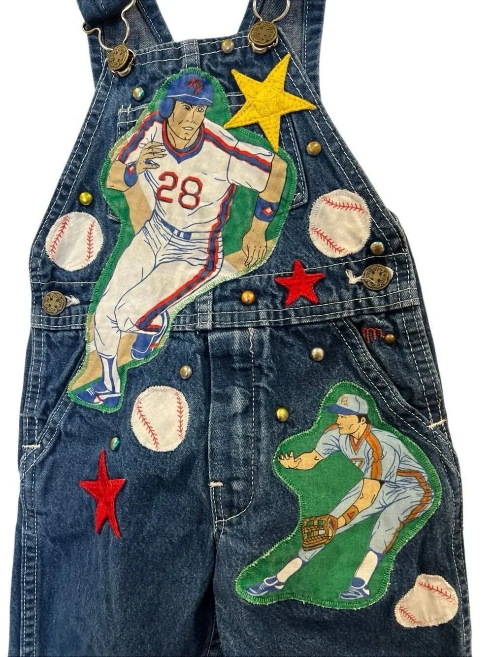 Vintage Oshkosh B’gosh Baseball overalls Marsha Sz.2 T